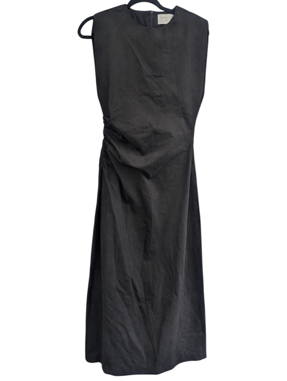 Modern Citizen Black Sleeveless Side Ruched Dress.
